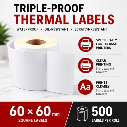 60x60mm thermal labels - labels, 2