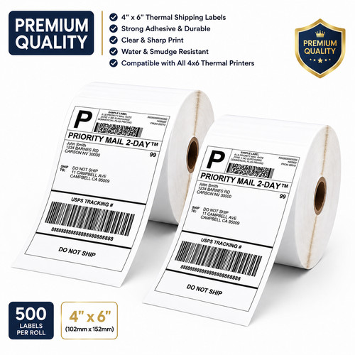 4x6 thermal labels 500 roll - 4x6,