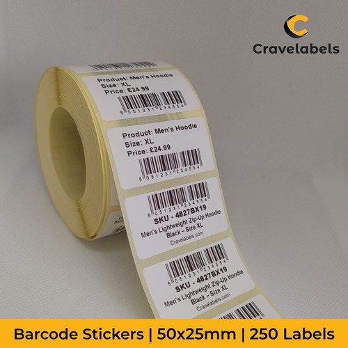 Custom barcode stickers roll - custom,