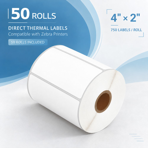50roll 4x2 thermal barcode - 50roll,