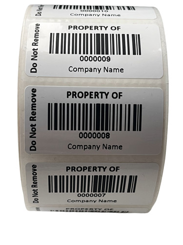Property labels barcode - of,