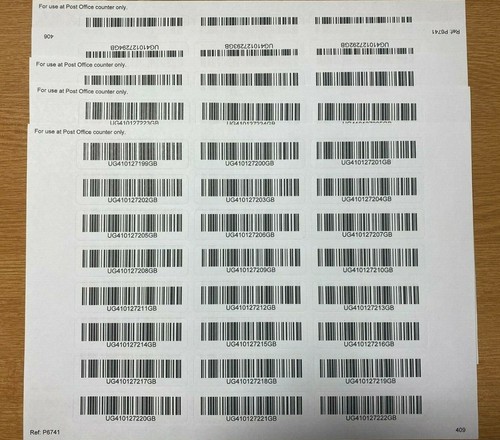 Tracked mail bar code - "tracked,